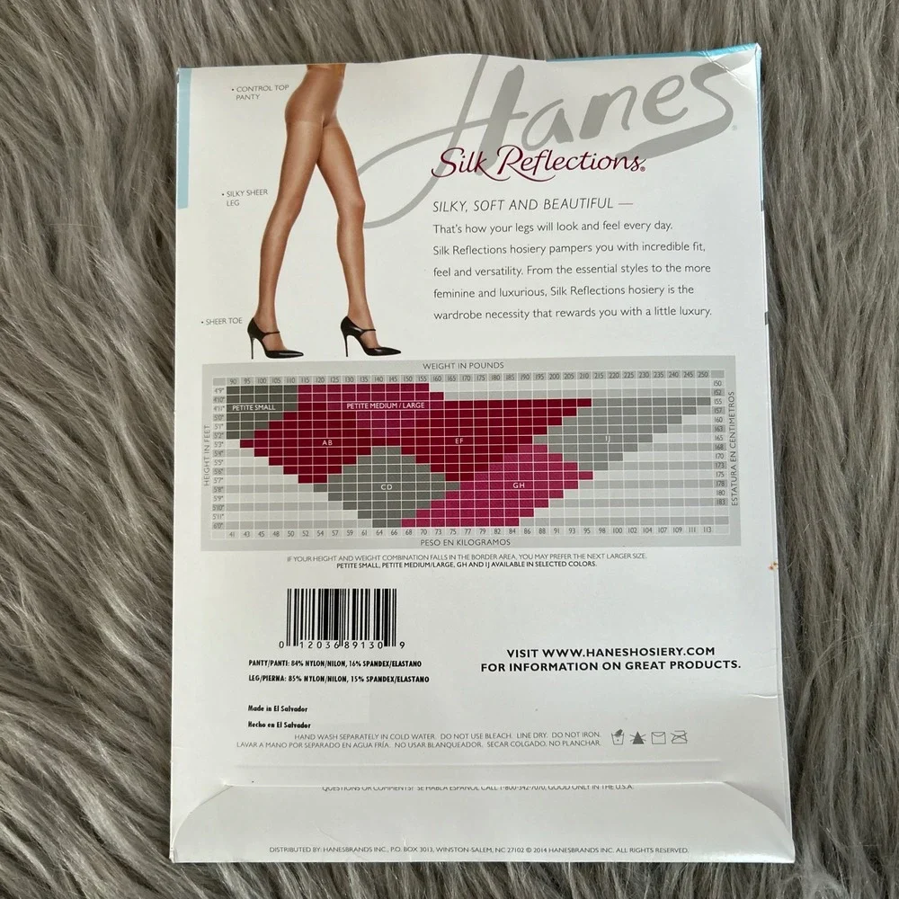 Hanes Silk Reflections Silky Sheer Control Top Sheer Toe Pantyhose Women Size IJ
